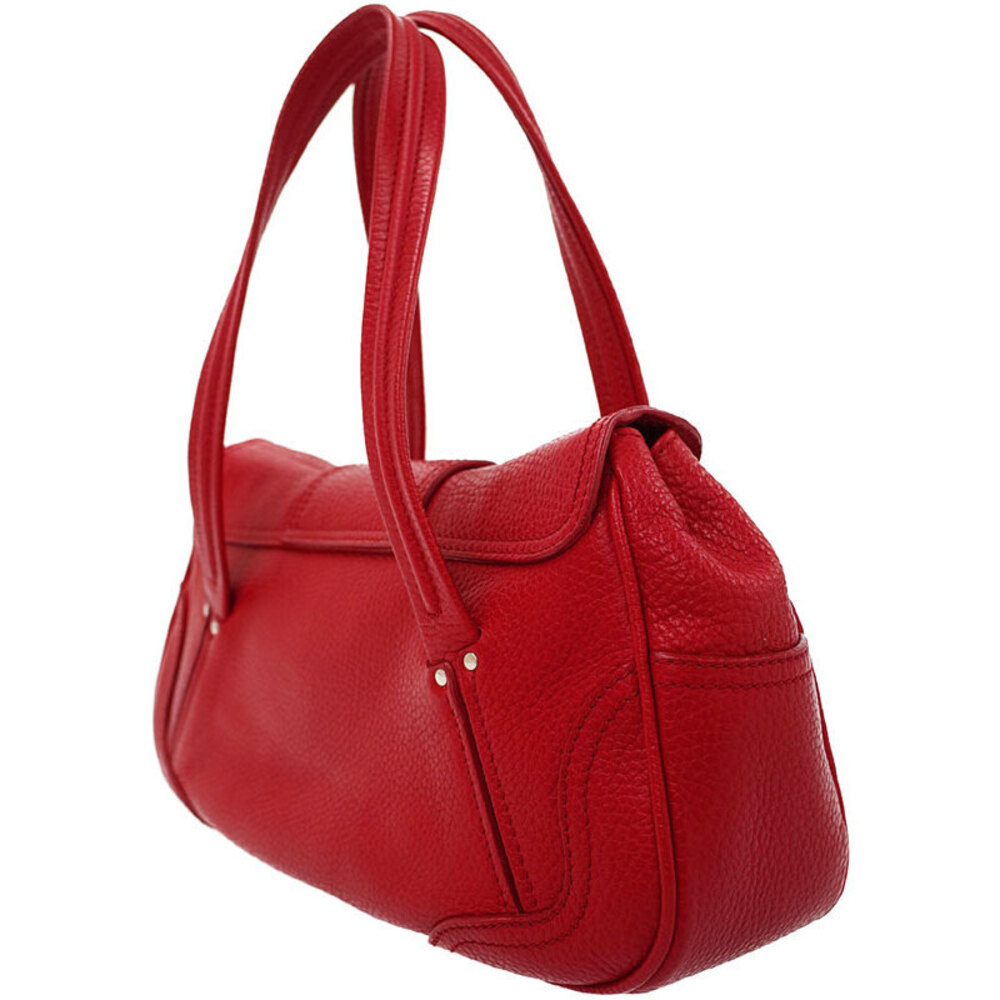 Celine Leather Buckle Bag Chouquette Red